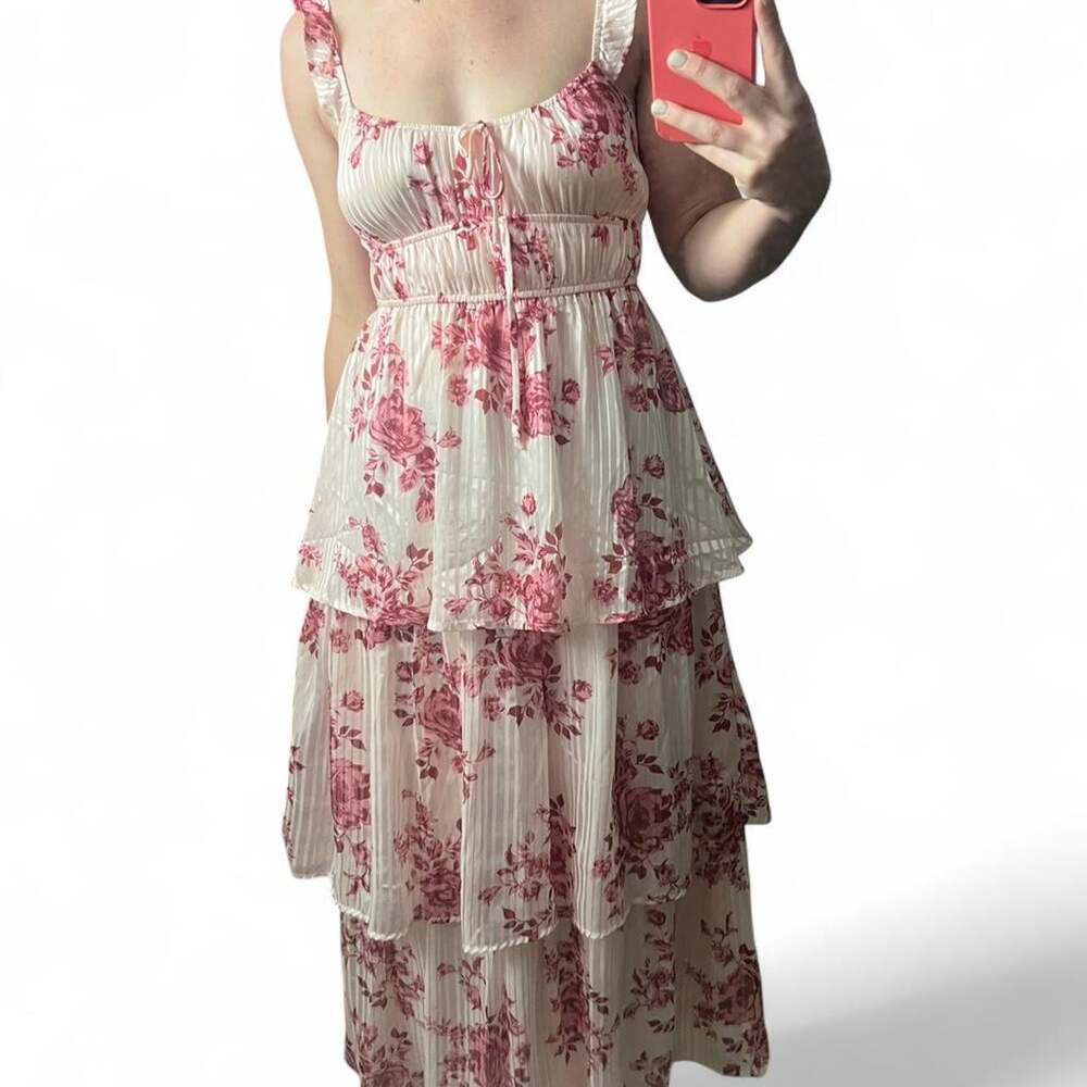 Altar'd State Women's Pink and Orange Dress
